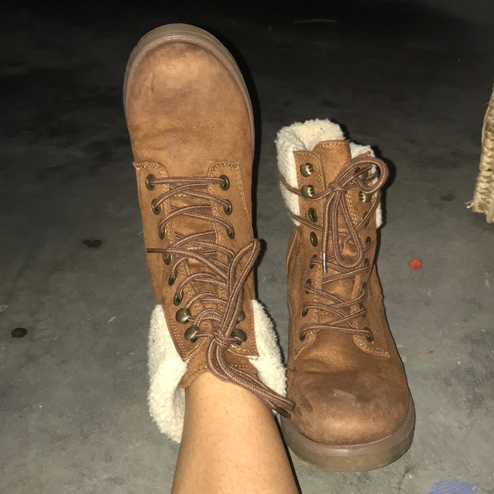 Target faux fur ankle booties